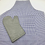 APRON WITH GLOVES blue check