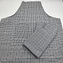 APRON WITH GLOVE black and white check