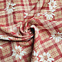 Luxurious decorative fabric FLOWERS AND DIAMONDS red