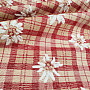 Luxurious decorative fabric FLOWERS AND DIAMONDS red