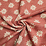 Luxurious decorative fabric DAISIES RED