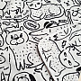 Childrens blanket ANIMALS black and white