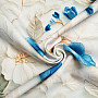 Decorative fabric GARDEN blue and white
