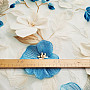 Decorative fabric GARDEN blue and white