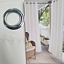 Decorative outdoor curtain GAIA BEIGE rings