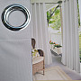 Decorative outdoor curtain GAIA GREY rings