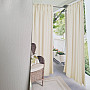 Decorative outdoor curtain GAIA WHITE COFFEE