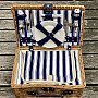 Picnic basket GARDEN brown for 2 people