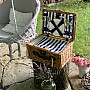 Picnic basket GARDEN brown for 2 people