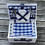 Picnic basket GARDEN white for 4 people