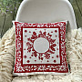 Christmas tapestry cover FOLK CHRISTMAS 2 red