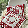 Christmas tapestry cover FOLK CHRISTMAS 2 red