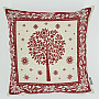 Christmas tapestry cover FOLK CHRISTMAS 1 red