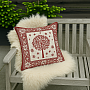 Christmas tapestry cover FOLK CHRISTMAS 1 red