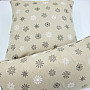 Christmas decorative cover FLAKES GREY WHITE