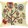 Decorative pillowcase OWLS ON A TREE A