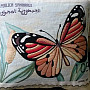 Decorative cushion cover POST STAMP BUTTERFLY