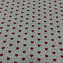 Cotton fabric MINI HEART red combination 04
