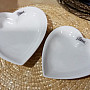 Heart saucer white