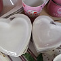 Heart saucer white