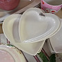 Heart saucer white