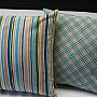 Decorative cushion cover EUGEN turquoise-brown