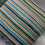 Decorative cushion cover EUGEN STRIP turquoise-brown