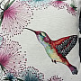 Tapestry cushion cover HUMMINGBIRD PURPLE FLOWER