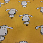 Decorative fabric Sheep yellow