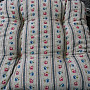 Chair cushion LUCA blue roses