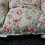 Chair cushion LUCA red roses