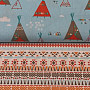 Cot bedding INDIAN TEEPEE - blue