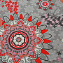 Decorative fabric MANDALA big grey