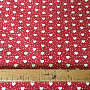 Cotton fabric red MINI HEART