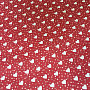 Cotton fabric red MINI HEART