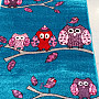 Children&#39;s carpet BELLA OWL turquoise