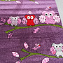 Children&#39;s rug BELLA OWL lilac
