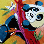 children´s carpet Panda on the tree