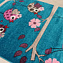 Children&#39;s rug BELLA BIRDS turquoise