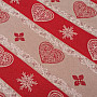 Red jacquard stripe decorative fabric