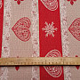 Red jacquard stripe decorative fabric