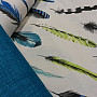 Decorative fabric BLUE FEATHERS