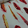 Decorative fabric Red Feathers