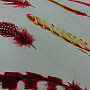 Decorative fabric Red Feathers