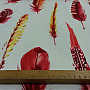 Decorative fabric Red Feathers