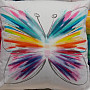 Decorative cushion cover PASTEL BUTTERFLY