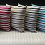 Decorative pillow cover PEKING stripes blue-green