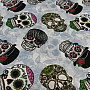 decorative fabric SKULL voodoo