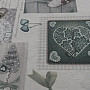 Decorative fabric HEART SHABBY VERDE