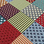 Decorative fabric GEO colour chess